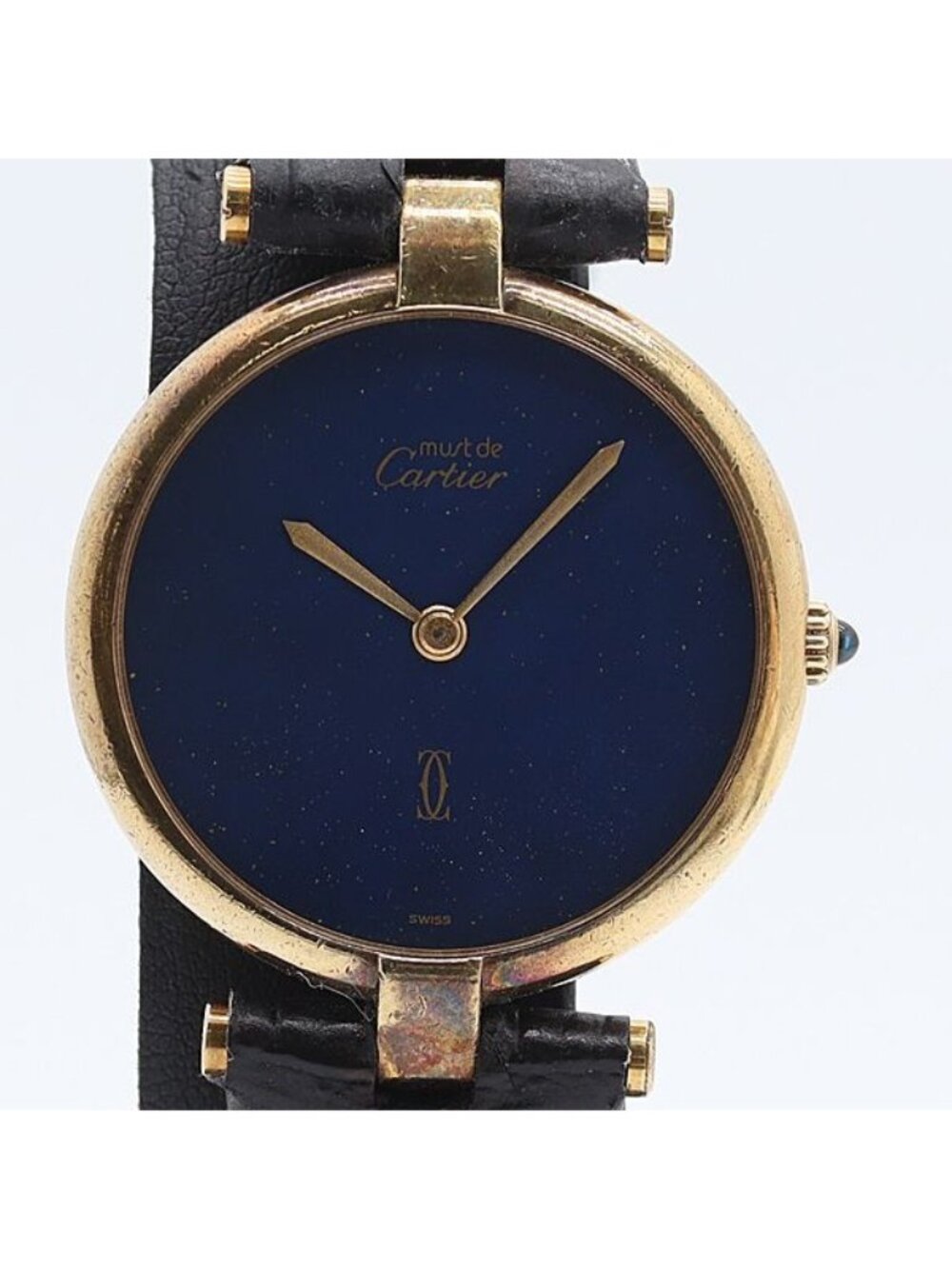 Cartier Must Vendome Blue Dial Watch